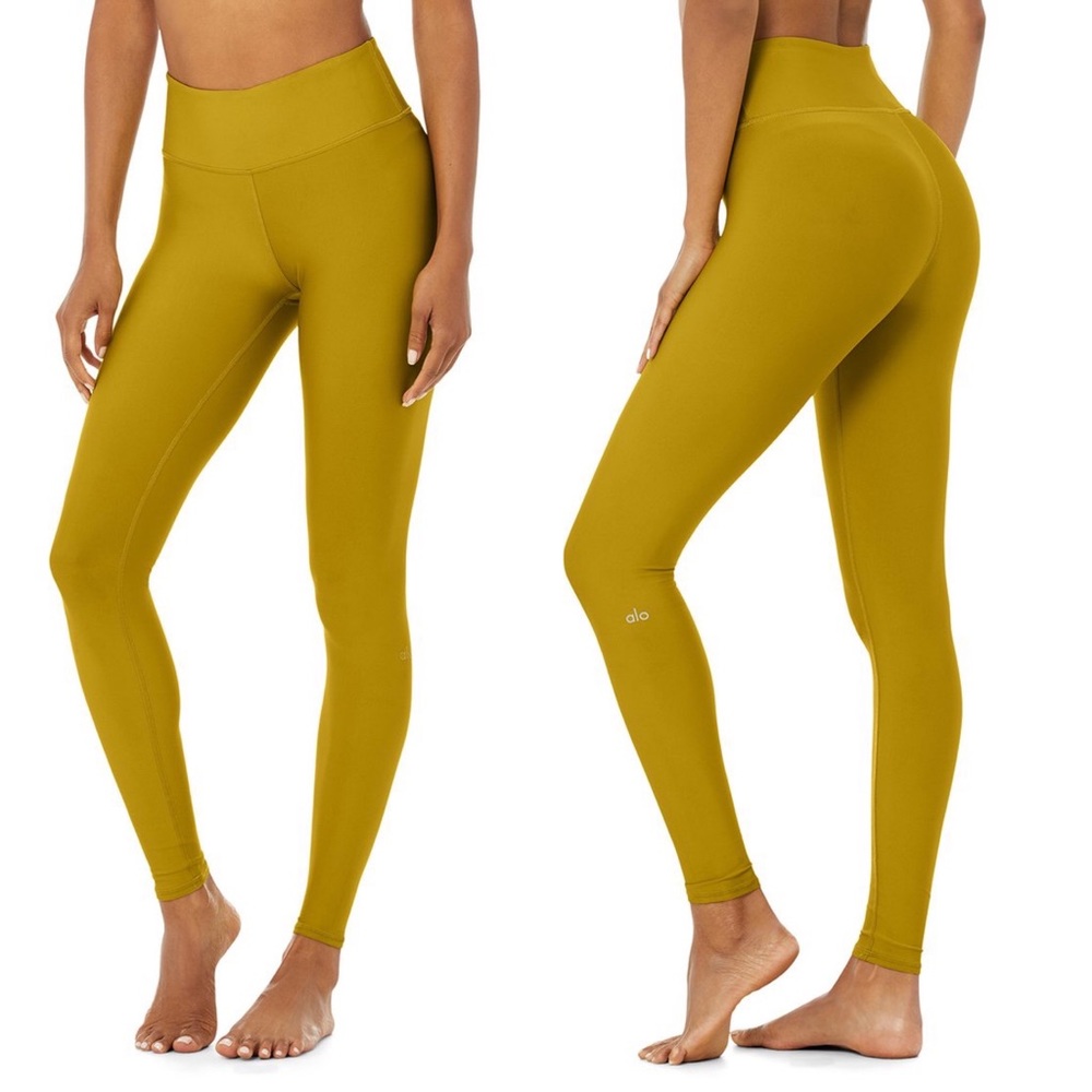 Alo Yoga High-Waist Airlift Legging Size Small chartreuse